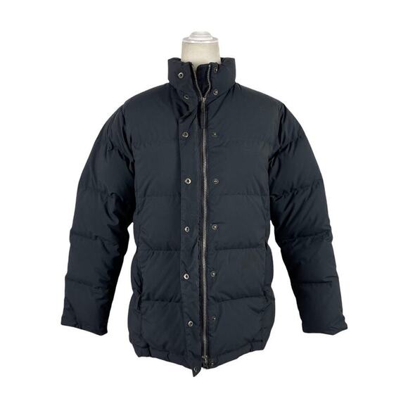 LL Bean Black and Pink Puffer Feather Down Puffer Full Zip Ski Winter Jacket M - Picture 9 of 15